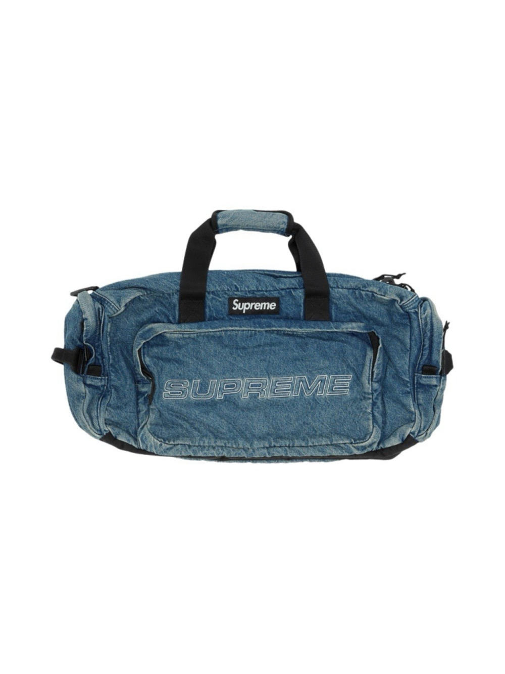 Supreme Denim Duffle Bag BLUE FW25 Washed Indigo NEW